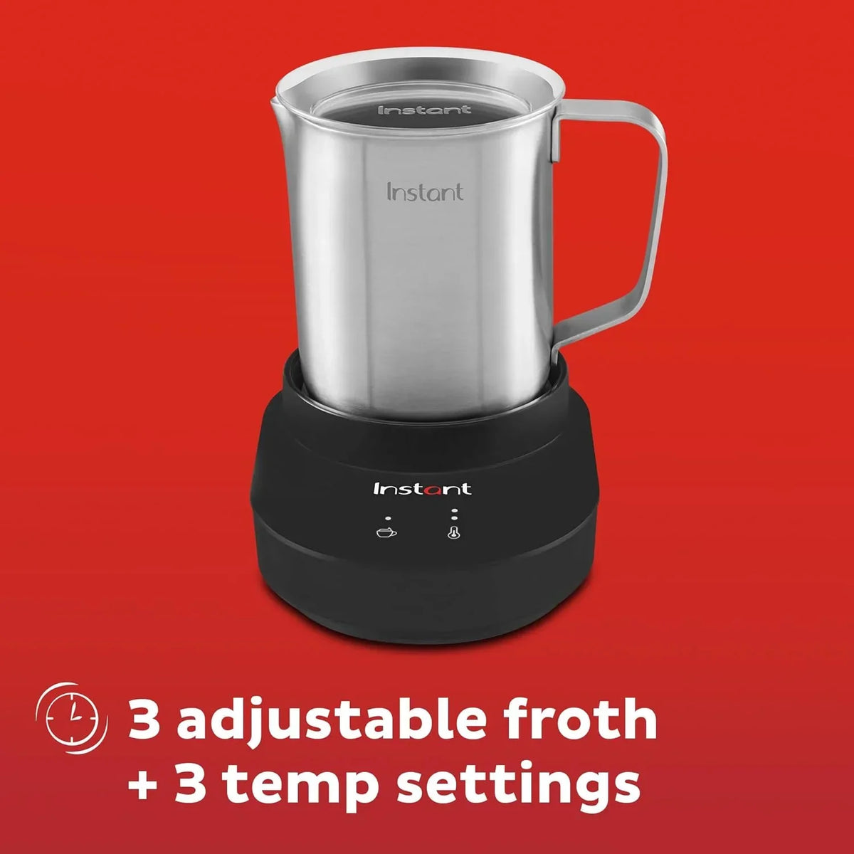 Nouveauté 2026 – Instant Pot Instant Magic Froth 9 en 1, mousseur à lait électrique, pichet en acier inoxydable de 500 ml, mousseur à lait chaud et froid, chauffe-lait pour lattes