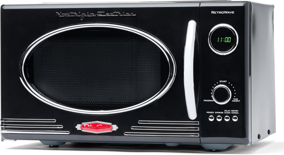 Nouveauté 2026 – Four à micro-ondes de comptoir Nostalgia Retro , 0,9 pi³, 800 watts, bleu turquoise