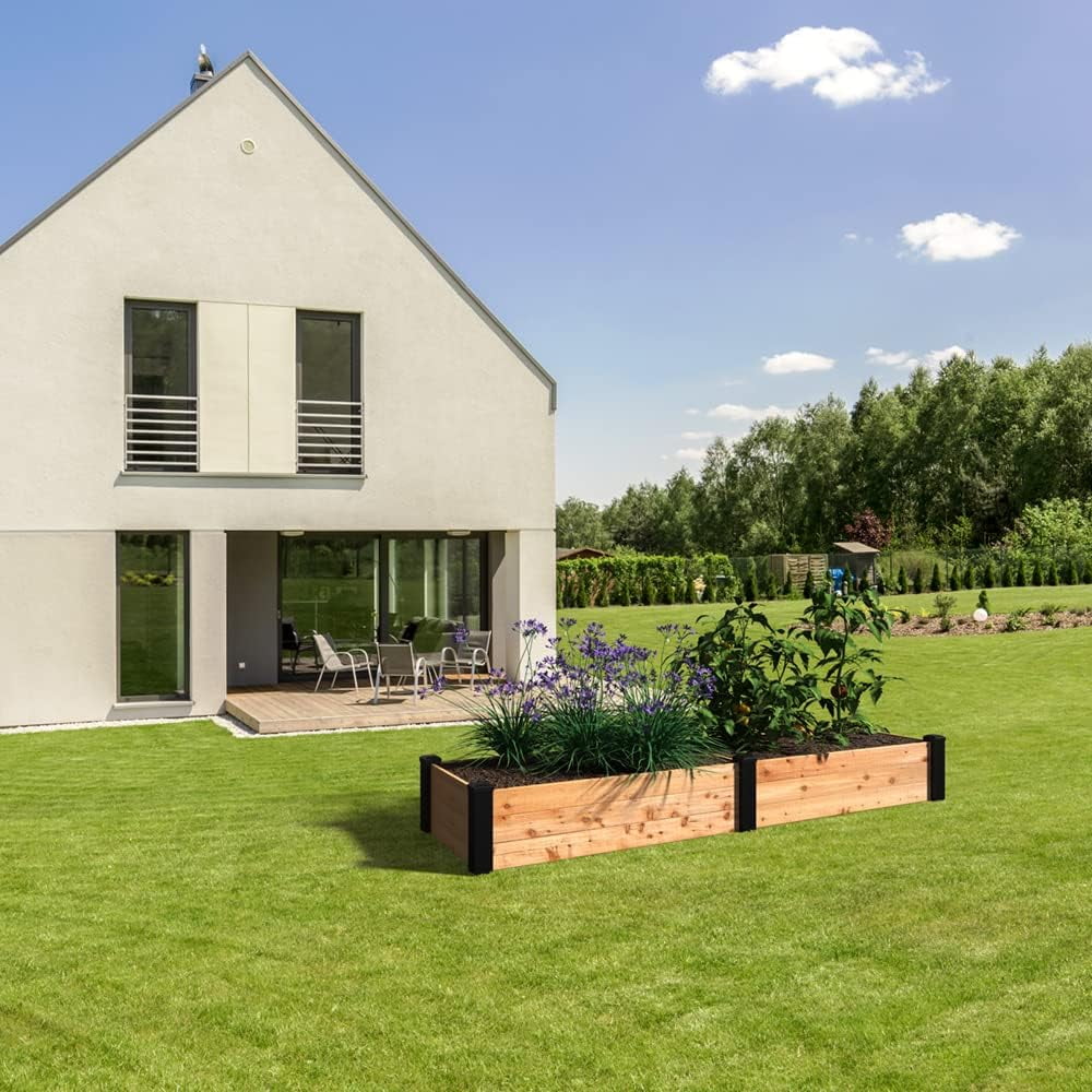 Nouveauté 2026 – Potager surélevé en cèdre naturel Haven de 60 cm x 240 cm (Outdoor Essentials Haven