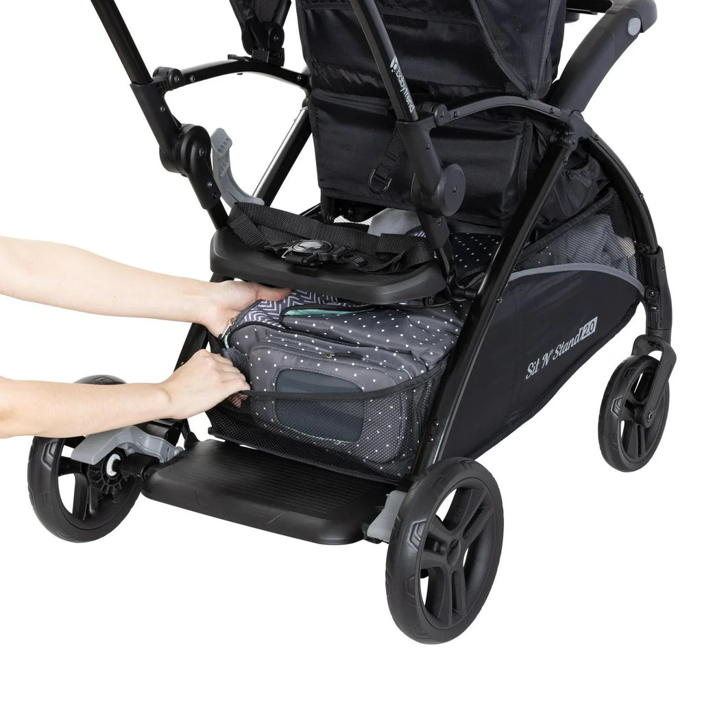 Nouveauté 2026 – Poussette Baby Trend Sit N-Stand 2.0 , couleur Gris clair