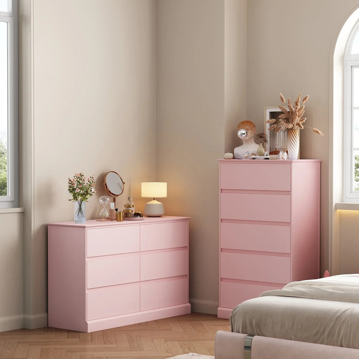 Nouveauté 2026 – Commode blanche neuve , commode à 6 tiroirs, meuble de rangement double, meuble d'appoint pour chambre ou salon