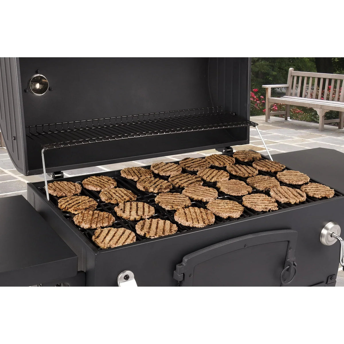 Nouveauté 2026 – Barbecue au charbon de bois robuste X-Large - 81 cm de largeur - Surface de cuisson de 5 400 cm² - Noir