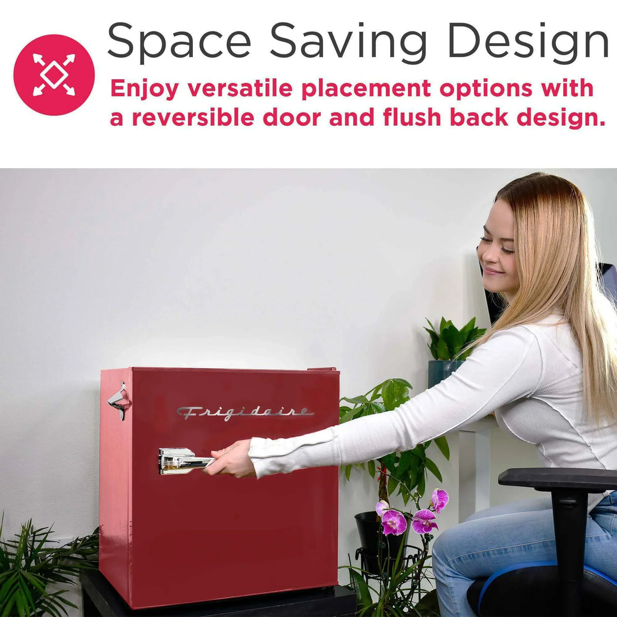 Nouveauté 2026 – Réfrigérateur Frigidaire , 1,6 pi³, style rétro compact, avec ouvre-bouteille latéral, couleur corail