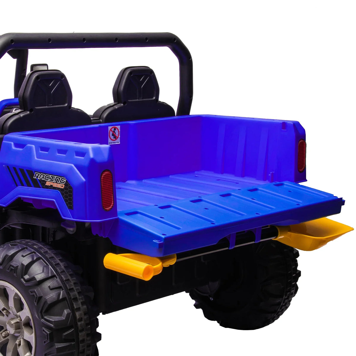 Nouveauté 2026 – Camion électrique Xuanlur 24V 2 places pour enfants , avec moteur 2x200W, benne basculante/pelle, pneus résistants, lumières LED, musique et télécommande, noir
