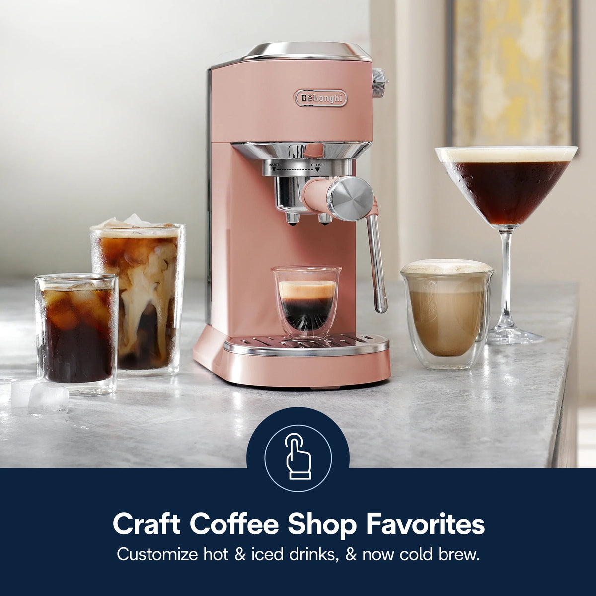 Nouveauté 2026 – Machine à expresso De’Longhi Dedica Duo , format compact avec mousseur intégré pour latte art, expresso, café infusé à froid, lattes et plus encore, acier inoxydable