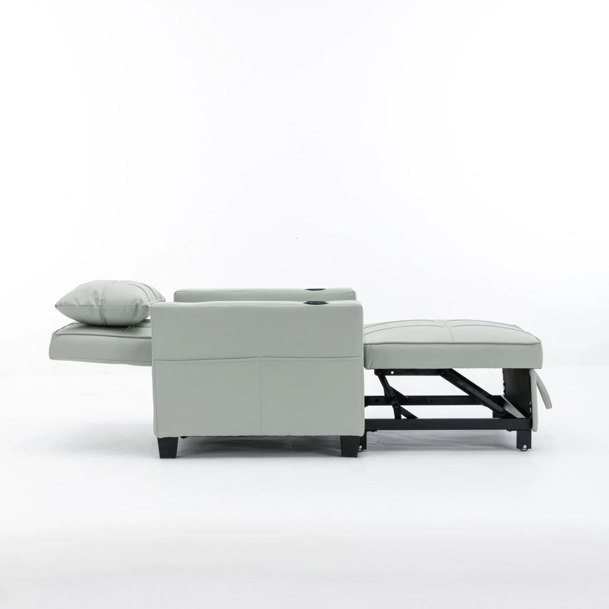 Nouveauté 2026 – Canapé-lit futon convertible , fauteuil-lit multifonctionnel 3 en 1 avec ports USB, dossier inclinable réglable, idéal pour les petits espaces (salon, chambre), revêtement en tissu technique, gris foncé