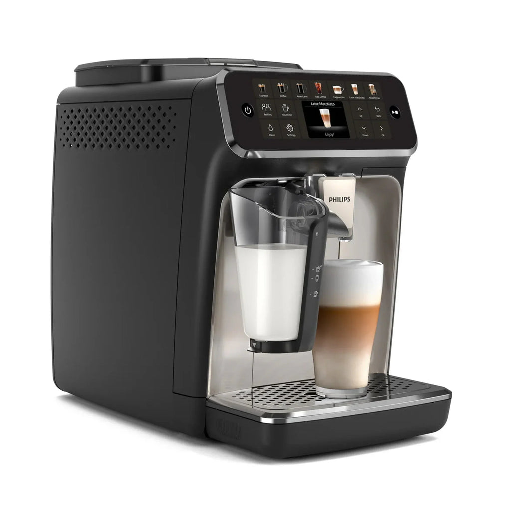 Nouveauté 2026 – Machine à expresso entièrement automatique Philips Série 4400 LatteGo , technologie SilentBrew, démarrage rapide. Café aromatique à partir de grains fraîchement moulus, 12 boissons chaudes et glacées, finition chrome noir (EP4447/90