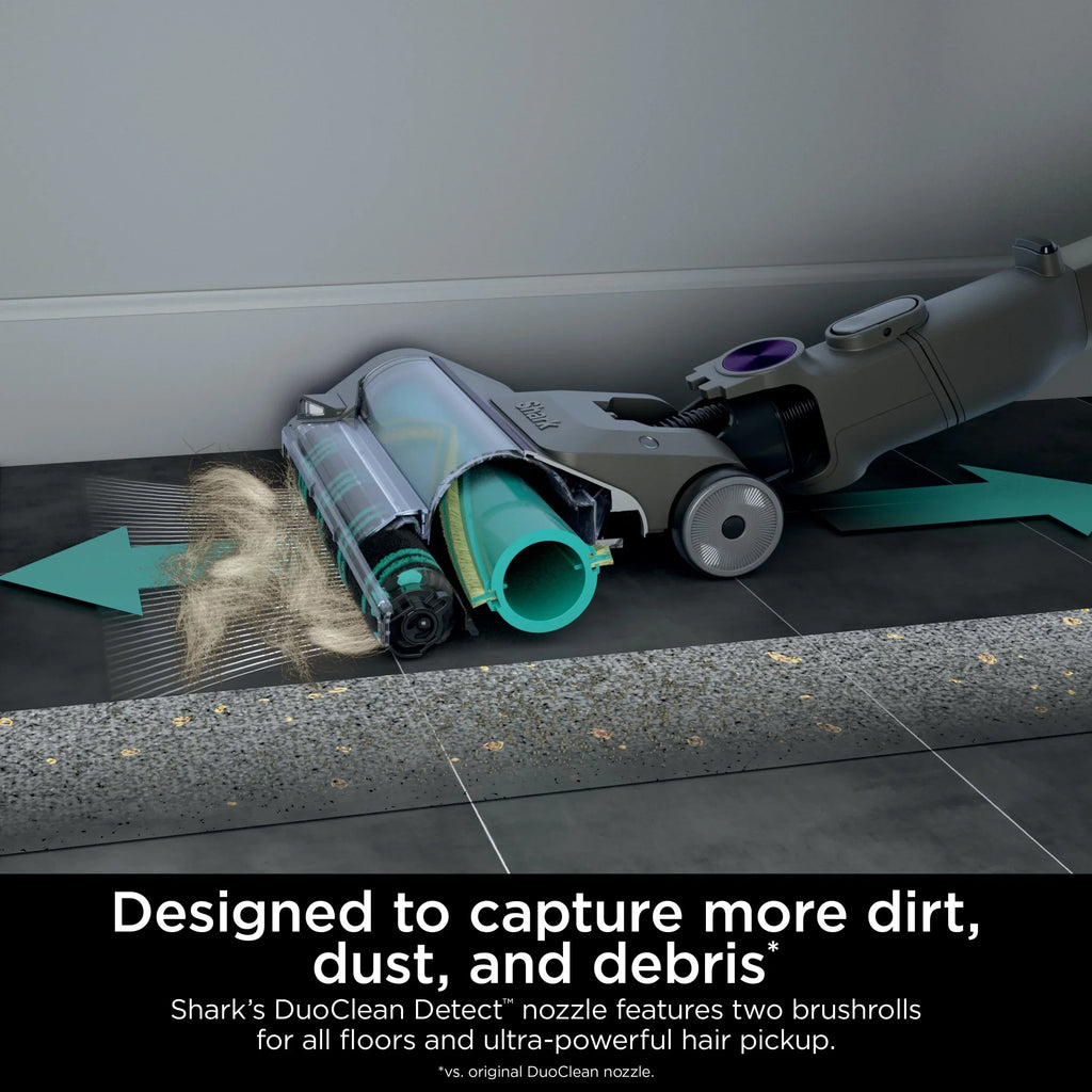 Nouveauté 2026 – Aspirateur balai sans fil Shark PowerDetect , multi-surfaces, avec brosse DuoClean Detect et tube MultiFLEX, jusqu'à 60 minutes d'autonomie, IP1250 bleu