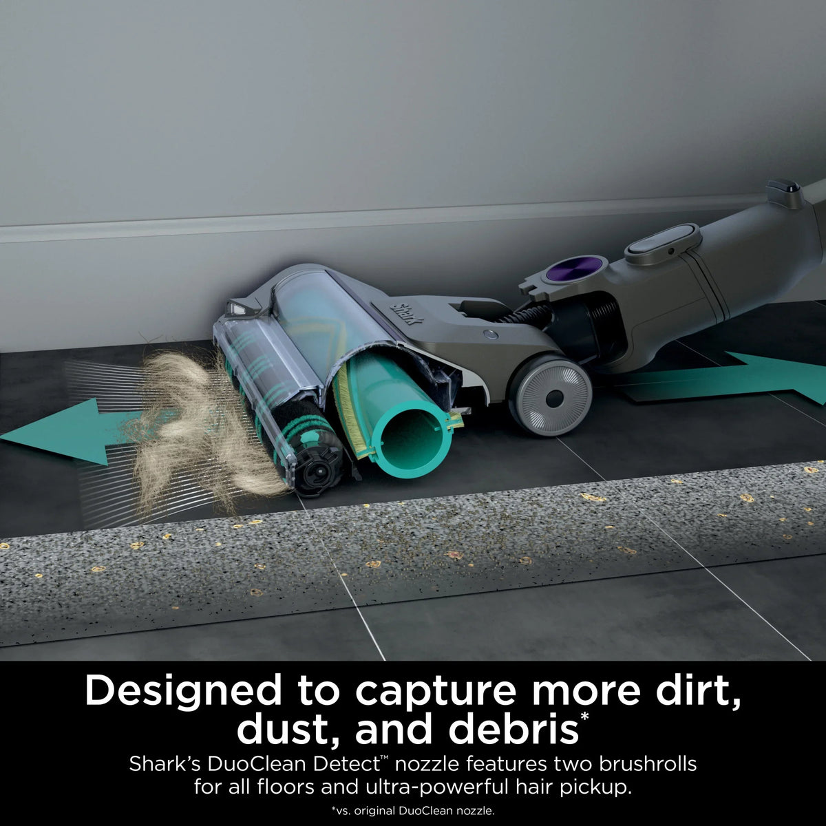 Nouveauté 2026 – Aspirateur balai sans fil Shark PowerDetect , multi-surfaces, avec brosse DuoClean Detect et tube MultiFLEX, jusqu'à 60 minutes d'autonomie, IP1250 bleu