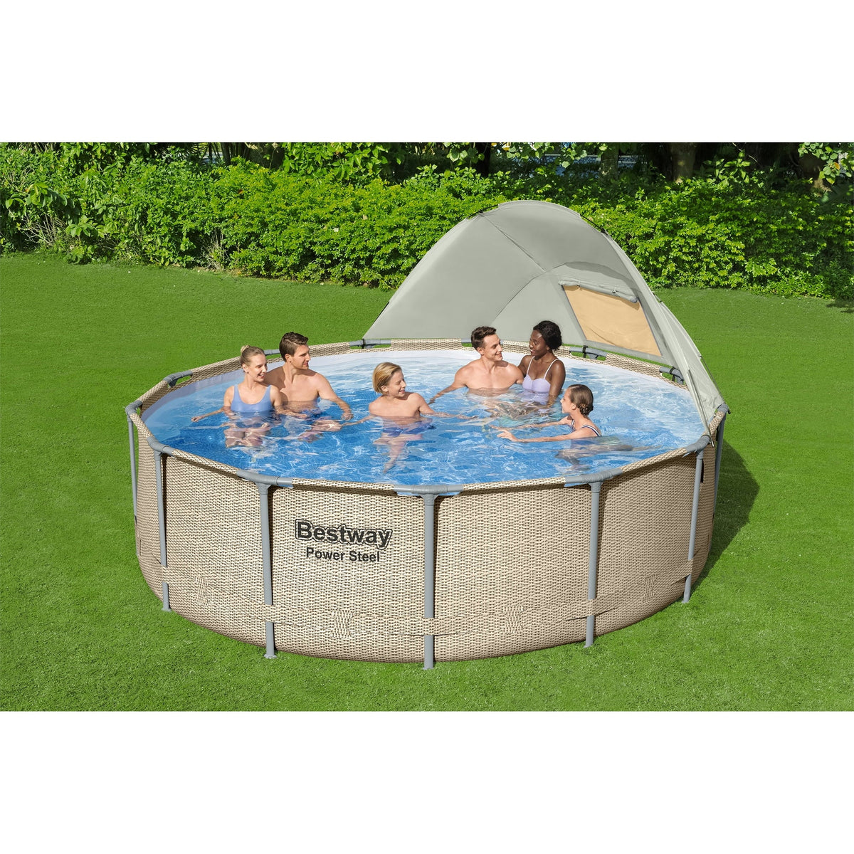 Nouveauté 2026 – Ensemble de piscine extérieure ronde Bestway Power Steel 14 pi x 42 po