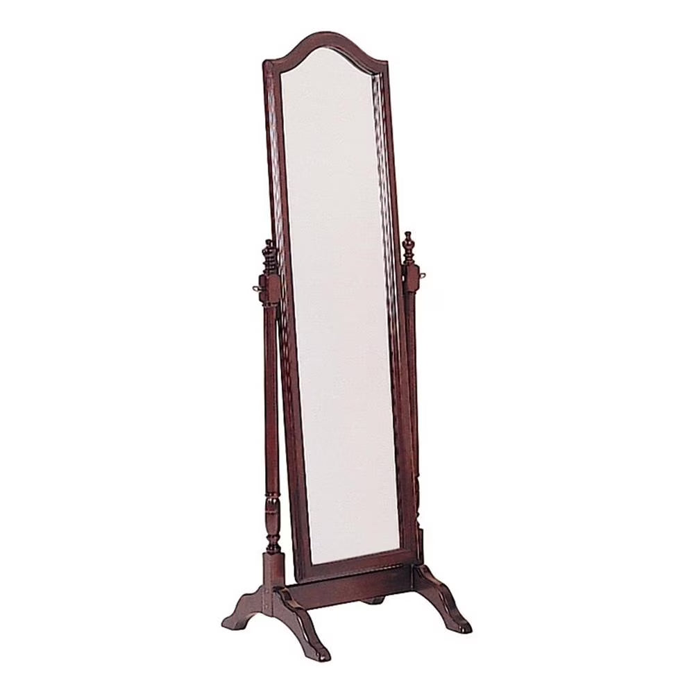 Nouveauté 2026 – Miroir cheval rectangulaire Cabot avec sommet arqué Merlot