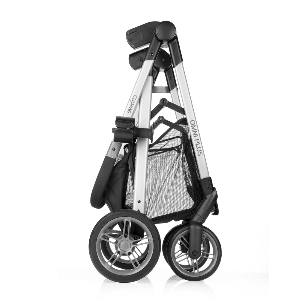 Nouveauté 2026 – Système de voyage modulaire Evenflo Omni Plus avec siège auto pour bébé LiteMax Sport, gris Mylar, unisexe