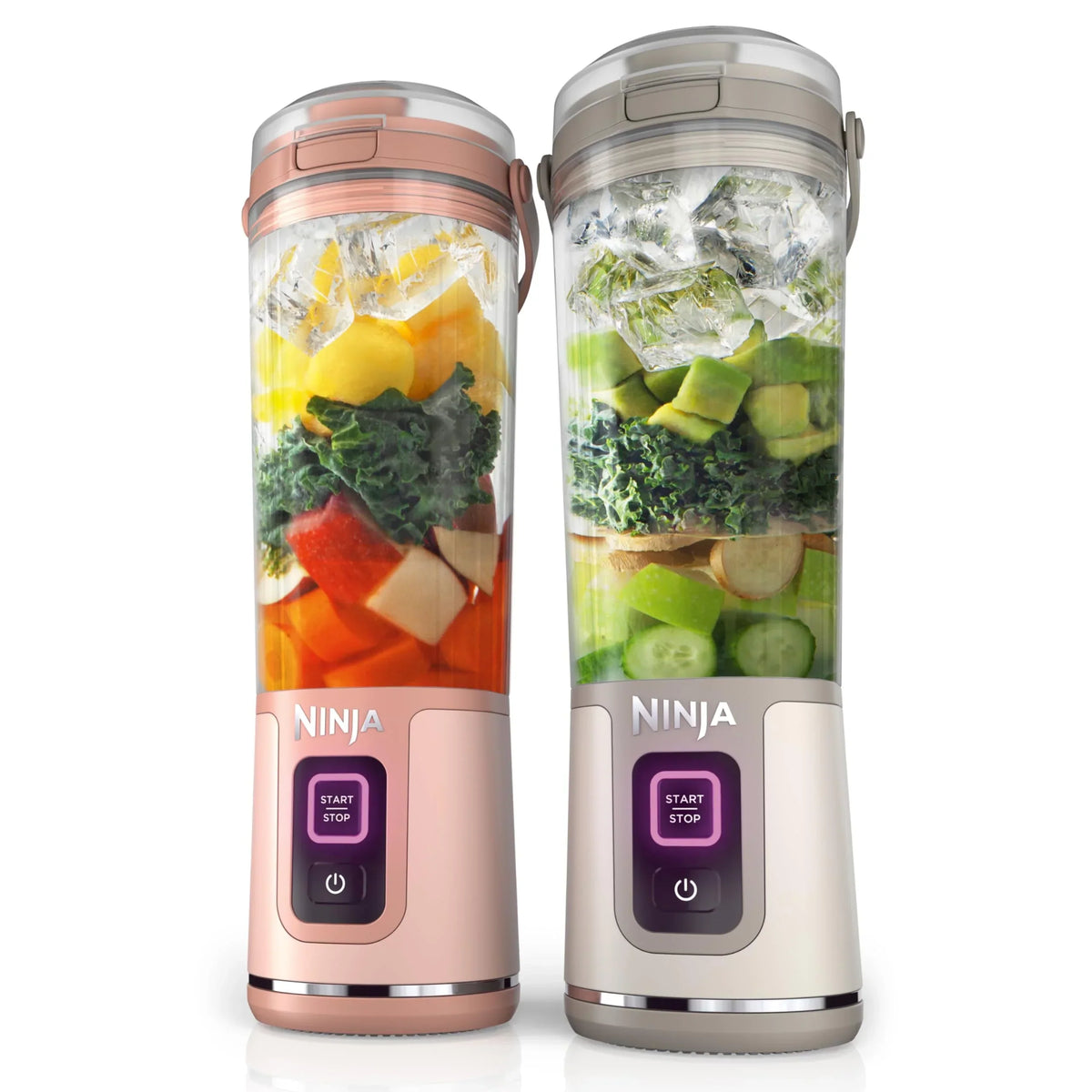 Nouveauté 2026 – Blender portable Ninja Blast , sans fil, bol de 532 ml (18 oz), blender individuel pour milkshakes et smoothies, sans BPA, couvercle étanche et bec verseur, rechargeable par USB-C, pièces compatibles lave-vaisselle, violet métallisé