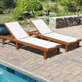 Nouveauté 2026 – Chaise longue inclinable en bois Gymax 2PCS pour patio avec dossier réglable
