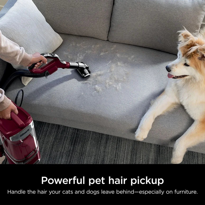 Nouveauté 2026 – Aspirateur vertical filaire Shark Detect Lift-Away ADV avec technologie PowerFins Detect, brosse autonettoyante et neutralisateur d'odeurs, LA492, bordeaux