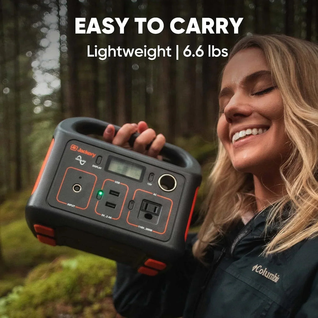 Nouveauté 2026 – Station d'alimentation portable Jackery Explorer 240 , batterie lithium de secours 240 Wh, prise secteur 110 V/200 W à onde sinusoïdale pure, générateur solaire (panneau solaire non inclus) pour le camping, les voyages, la chasse et