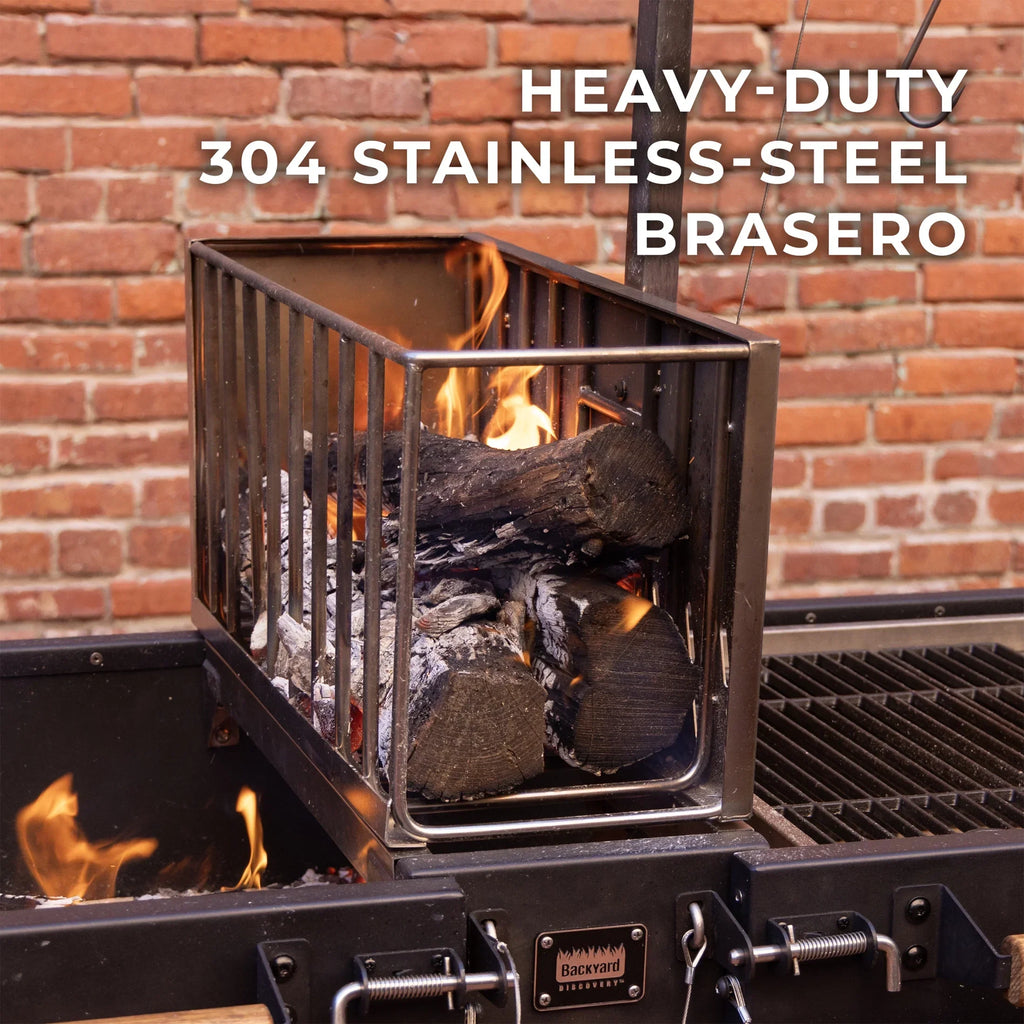 Nouveauté 2026 – Barbecue argentin Santa Maria XL à bois et charbon de bois Backyard Discovery , avec pince Asado
