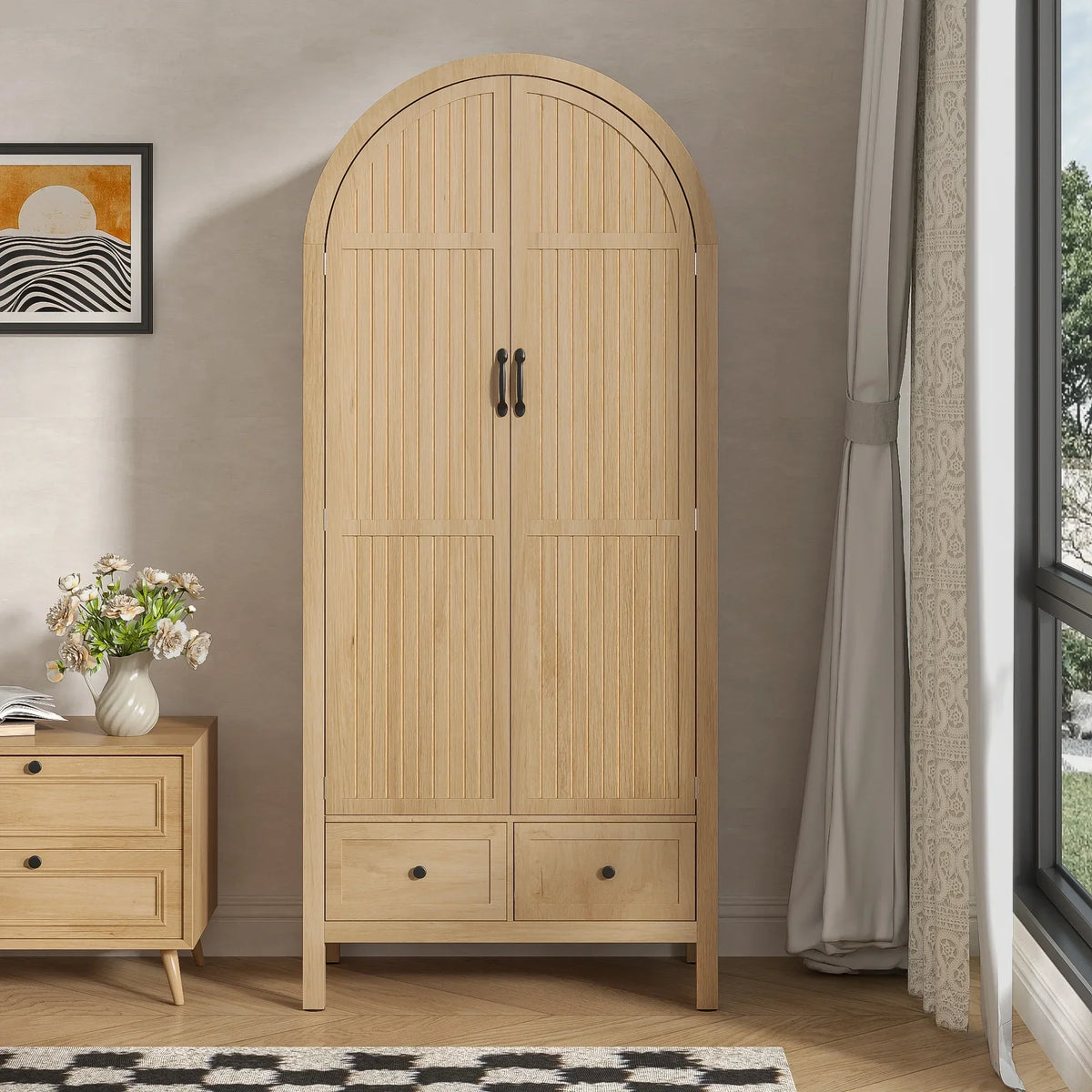 Nouveauté 2026 – Armoire-penderie Armoire , armoire de chambre avec tiroirs, armoires de rangement en bois