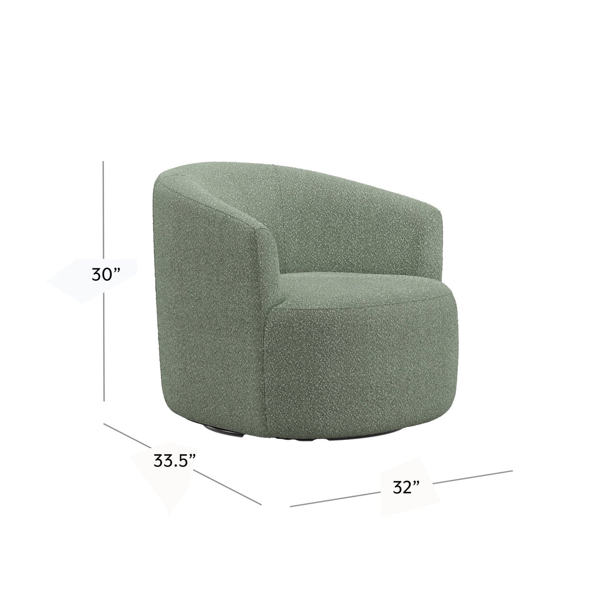 Nouveauté 2026 – Fauteuil pivotant Mainstays Boucle , taupe