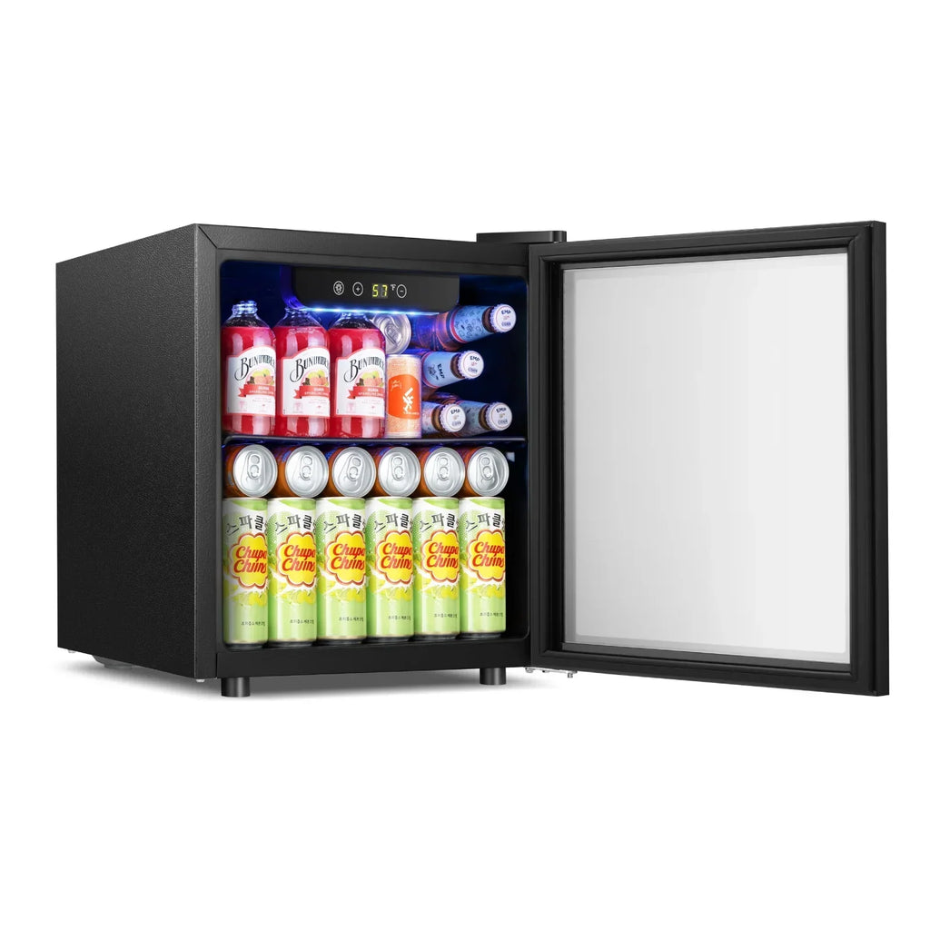 Nouveauté 2026 – Mini-réfrigérateur à boissons Auseo , 1,3 pi³ (37 litres) - Capacité de 55 canettes et 12 bouteilles - Porte double vitrée - Idéal pour la maison, le bar ou le bureau - Commandes tactiles électroniques