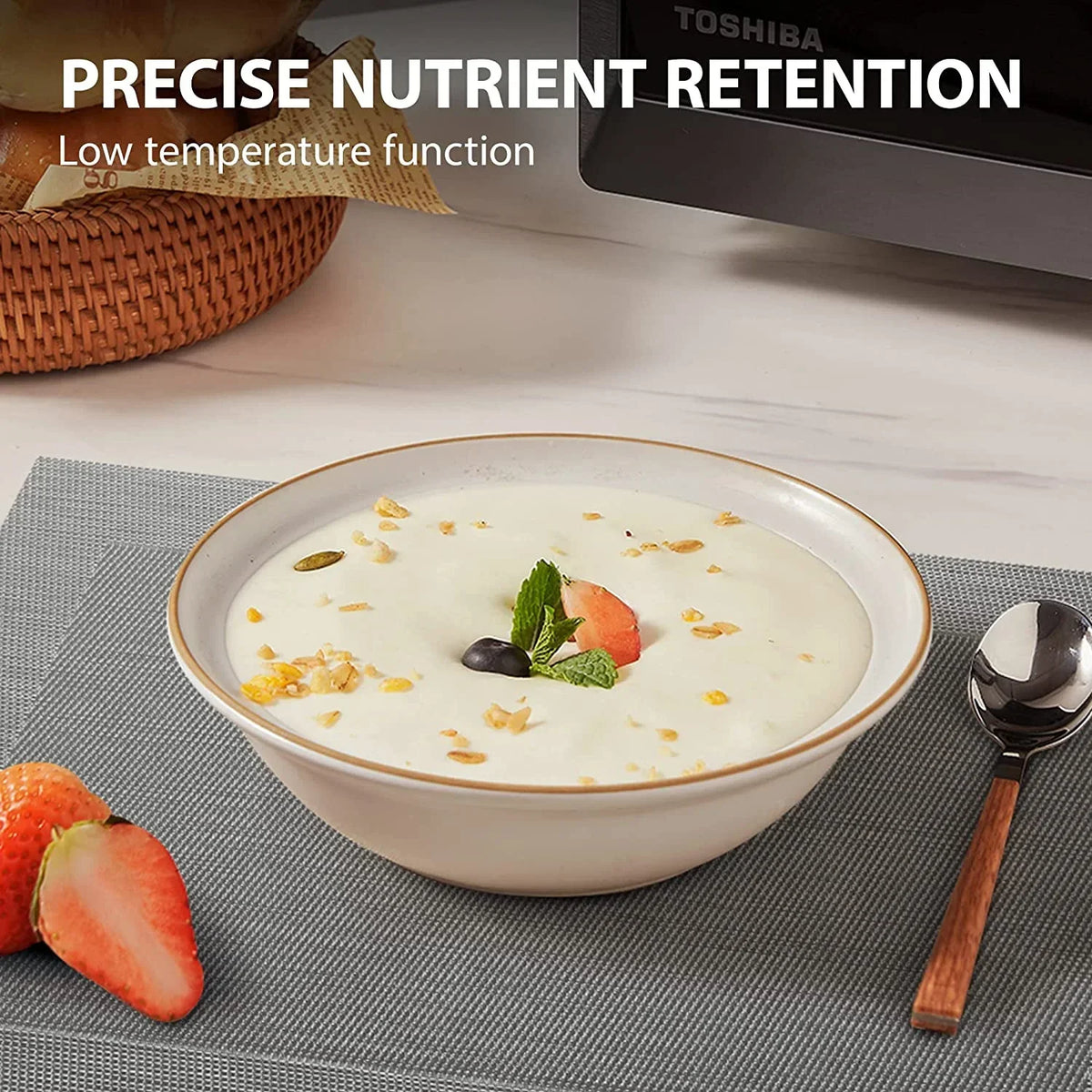 Nouveauté 2026 – Four à micro-ondes de comptoir TOSHIBA 8 en 1 avec friteuse à air chaud, convection, sécurité enfant, 28 litres (1 pi³), noir