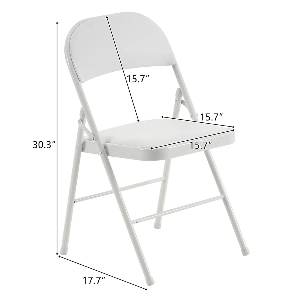 Nouveauté 2026 – Lot de 6 chaises pliantes grises avec assise rembourrée, portables et empilables, pour une utilisation intérieure et extérieure. Structure métallique robuste, idéale pour les événements, bureaux, mariages et fêtes. Capacité de charge