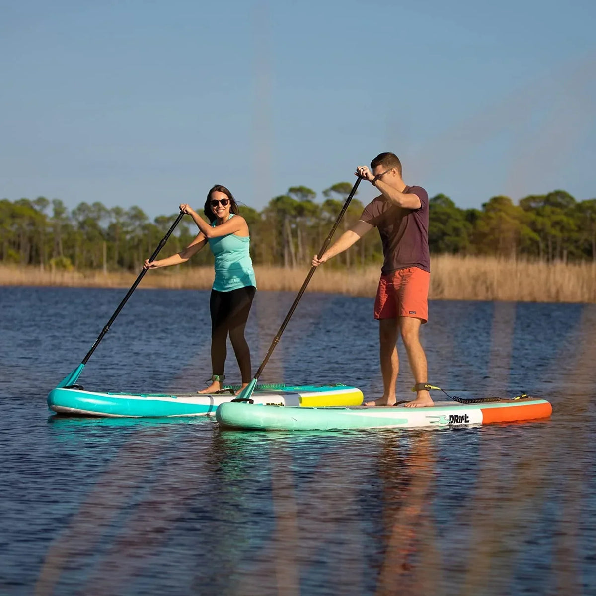 Nouveauté 2026 – Planche de paddle gonflable Drift Aero - SUP et accessoires, incluant pompe, pagaie et plus encore - Finition bois classique, adulte, 3,25 m (10'8