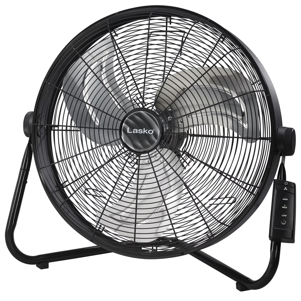 Nouveauté 2026 – Ventilateur sur pied haute vitesse Lasko Max Performance , option de montage mural, gris, H20610