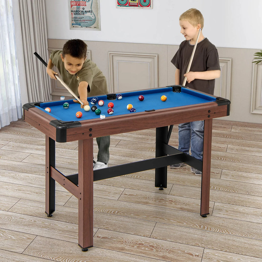 Nouveauté 2026 – Table de billard Costway 48" (122 cm) pour enfants et adultes avec jeu complet de boules, 2 queues de billard et 2 craies vertes
