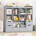 Nouveauté 2026 – Coffre de rangement pour jouets Homfa avec compartiments, tiroirs amovibles, bibliothèque pour chambre ou salon, gris