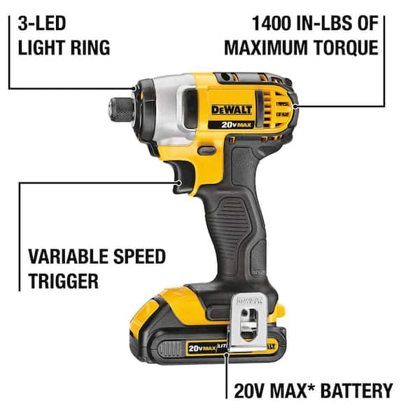 Nouveauté 2026 – Kit combiné d'outils sans fil 20V MAX comprenant 10 outils, 2 batteries 20V 2,0Ah, un chargeur et un sac