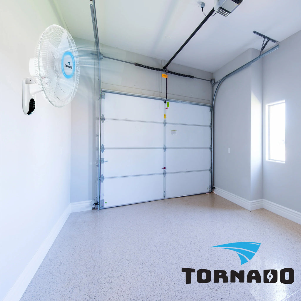 Nouveauté 2026 – lot de 2 - Ventilateur mural Tornado 16 pouces - Télécommande incluse - 3 vitesses - Homologué UL