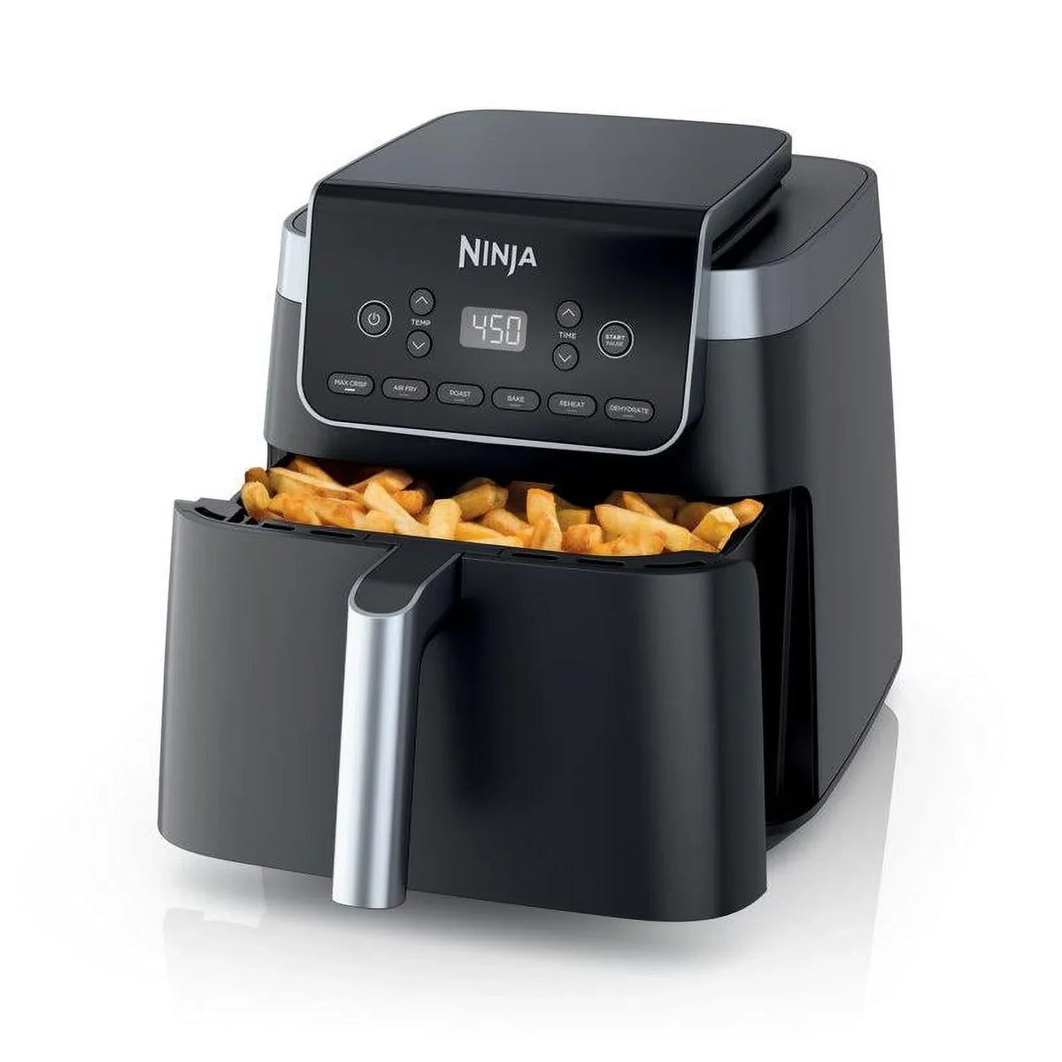 Nouveauté 2026 – Friteuse à air Ninja Pro XL 6-en-1 avec une capacité de 6,5 L, technologie Max Crisp, friture à air chaud, rôtissage à air chaud, cuisson au four, réchauffage, déshydratation, panier antiadhésif et plateau croustillant jusqu'à 230 °C