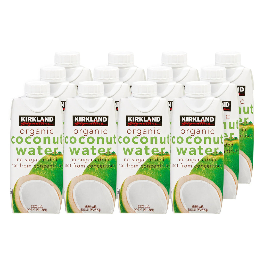 Nouveauté 2026 – Eau de coco biologique Kirkland Signature , 330 ml (11,1 fl oz), paquet de 12