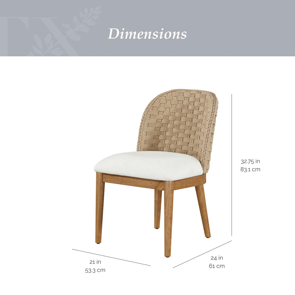 Nouveauté 2026 – Ensemble de 2 chaises de salle à manger de style ferme Saylor de My Texas House, en bois naturel, année