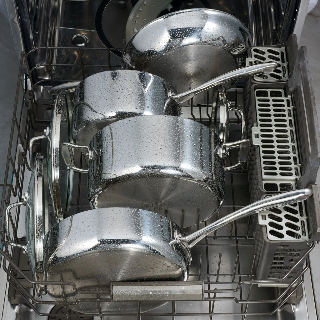 Nouveauté 2026 – Ensemble de 14 pièces de batterie de cuisine Tramontina en acier inoxydable triple couche avec couvercles en verre