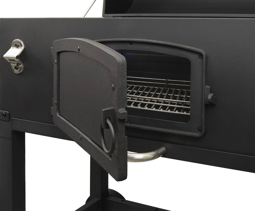 Nouveauté 2026 – Barbecue au charbon de bois robuste X-Large - 81 cm de largeur - Surface de cuisson de 5 400 cm² - Noir