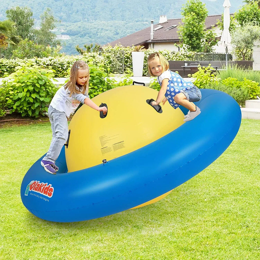 Nouveauté 2026 – Dôme gonflable à bascule OLAKIDS , 2,4 m (8 pi), balançoire géante d'extérieur pour enfants avec 6 poignées de sécurité, poids maximal 113 kg (250 lb), jouet d'escalade pour tout-petits, équipement de jeu pour jardin