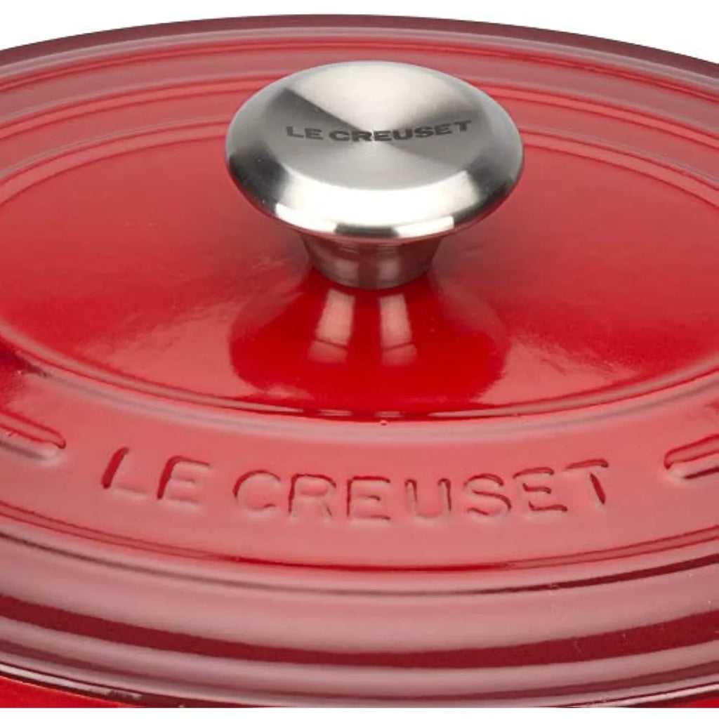 Nouveauté 2026 – Cocotte ovale Le Creuset Signature en fonte émaillée, 5 pintes, couleur cerise