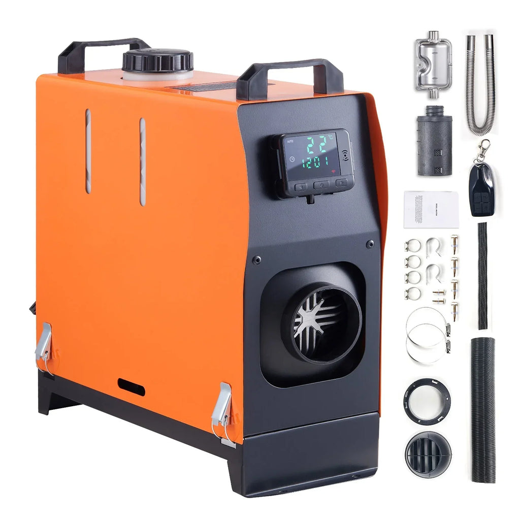 Nouveauté 2026 – Chauffage diesel KFFKFF , 12 V 5 kW, intégré, avec télécommande et écran LCD, réservoir de 5 L. Solution de chauffage diesel compacte, chauffe rapide pour camping-cars, caravanes, bateaux et utilisation intérieure