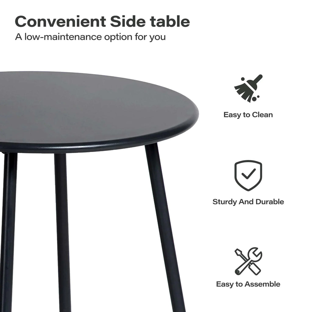 Nouveauté 2026 – Ensemble de mobilier de patio 3 pièces LAUSAINT HOME , comprenant un bistro d'extérieur à dossier haut, une table basse et des coussins beiges pour jardin ou terrasse