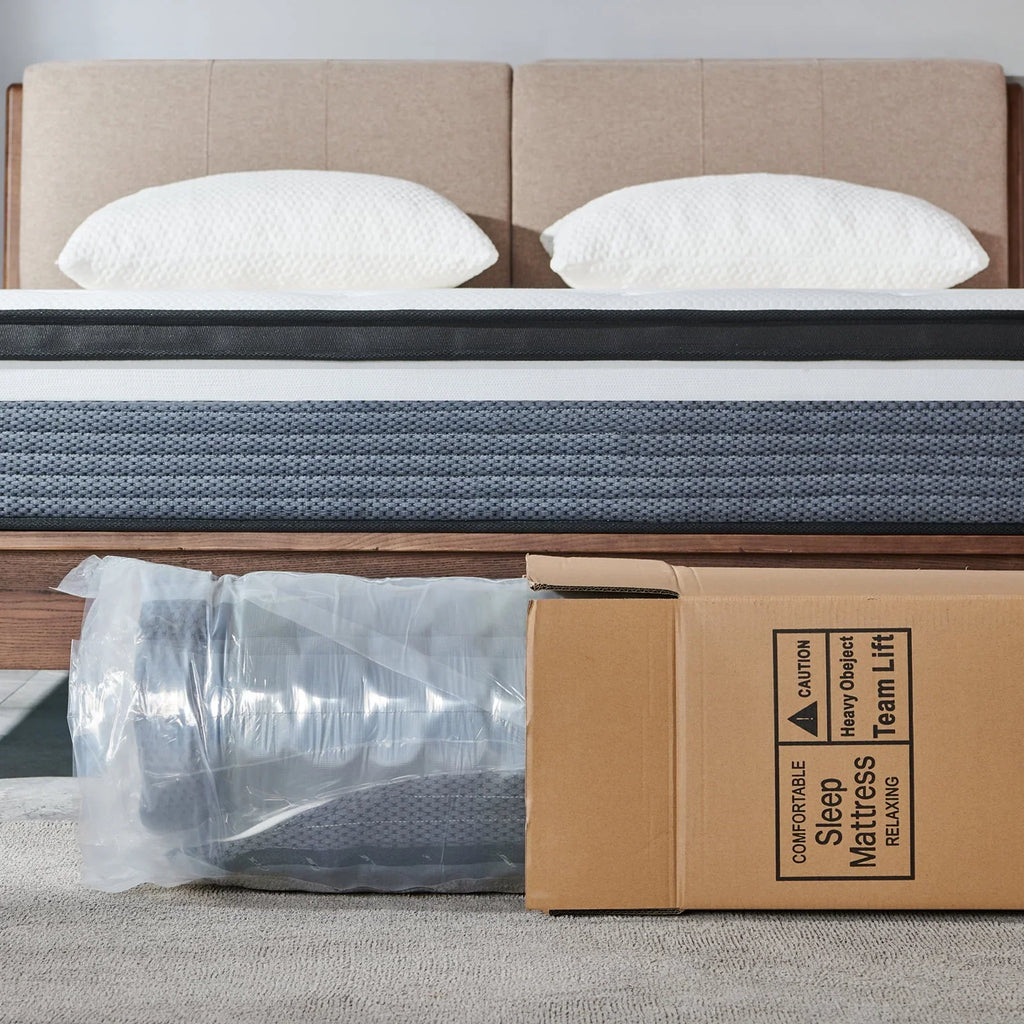 Nouveauté 2026 – Matelas Queen , JIAVA, matelas hybride en mousse à mémoire de forme et ressorts de 30 cm (12 po), soutien pour adulte