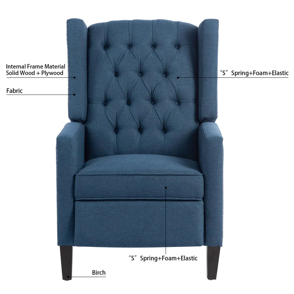 Nouveauté 2026 – Fauteuil d'appoint Triple Tree Modern en tissu, mousse et bois massif, imprimé, garniture cloutée, beige