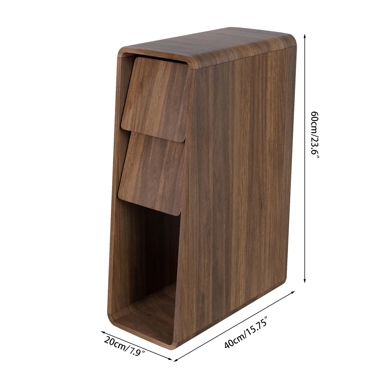 Nouveauté 2026 – Ensemble de 2 tables de chevet étroites Narrow avec tiroirs, table d'appoint fine cannelée avec rangement pour petits espaces