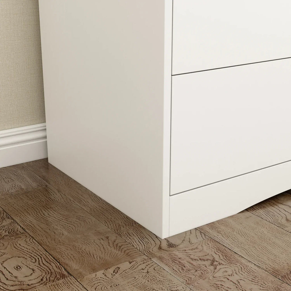 Nouveauté 2026 – Table à langer/commode pour chambre de bébé OXYLIFE , 114 cm (45 po), avec 4 tiroirs et une étagère, blanche
