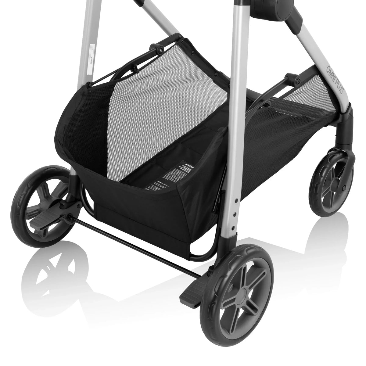 Nouveauté 2026 – Système de voyage modulaire Evenflo Omni Plus avec siège auto pour bébé LiteMax Sport, gris Mylar, unisexe