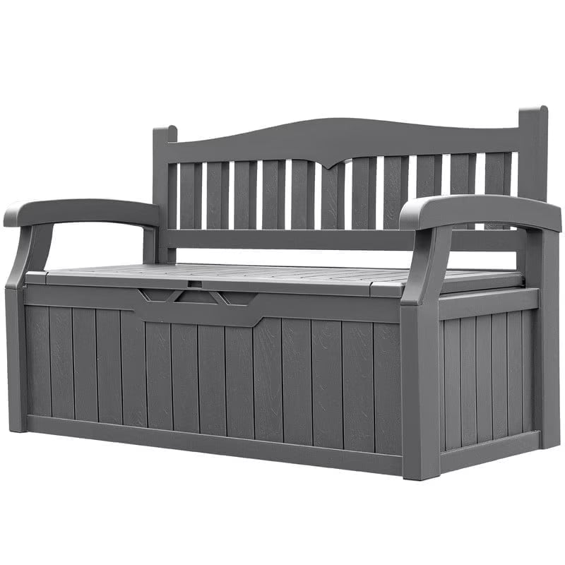 Nouveauté 2026 – Banc de rangement Homall de 80 gallons en plastique, fabriqué en résine durable et résistante aux intempéries, avec compartiment de rangement organisé de type Deckbox, pour patios et pelouses extérieures, noir