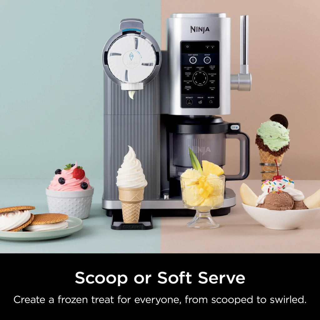 Nouveauté 2026 – Machine à crème glacée et à glace molle Ninja Swirl de CREAMi , 13 programmes à une touche, NC701