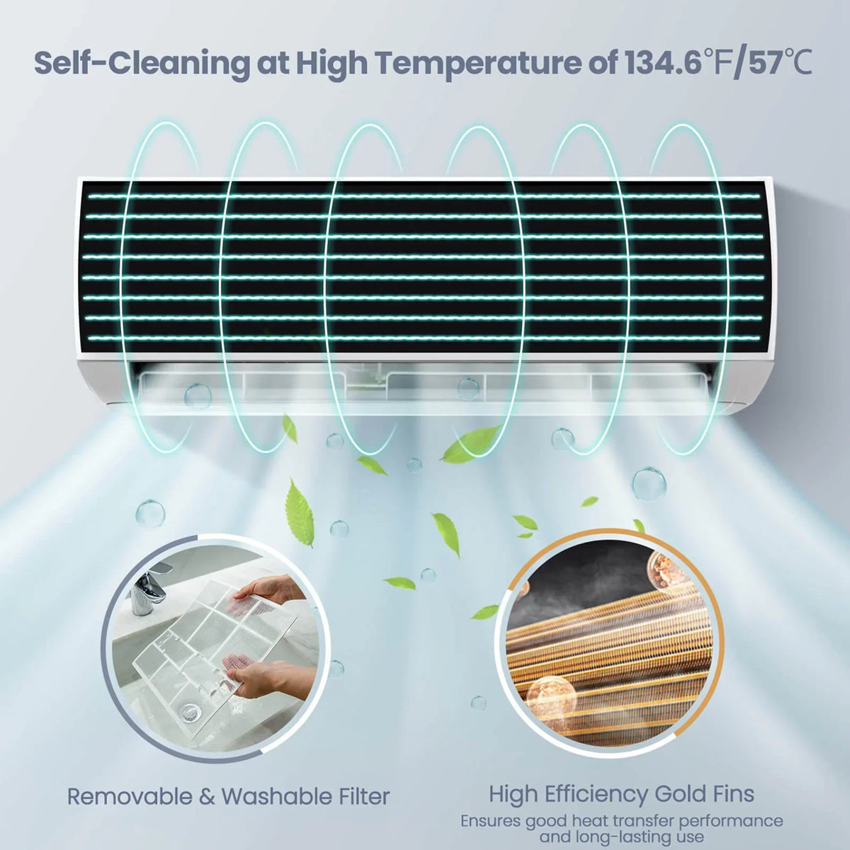 Nouveauté 2026 – Climatiseur et chauffage mini-split Costway , 18 000 BTU, 19 SEER, couverture de 1 250 pi²