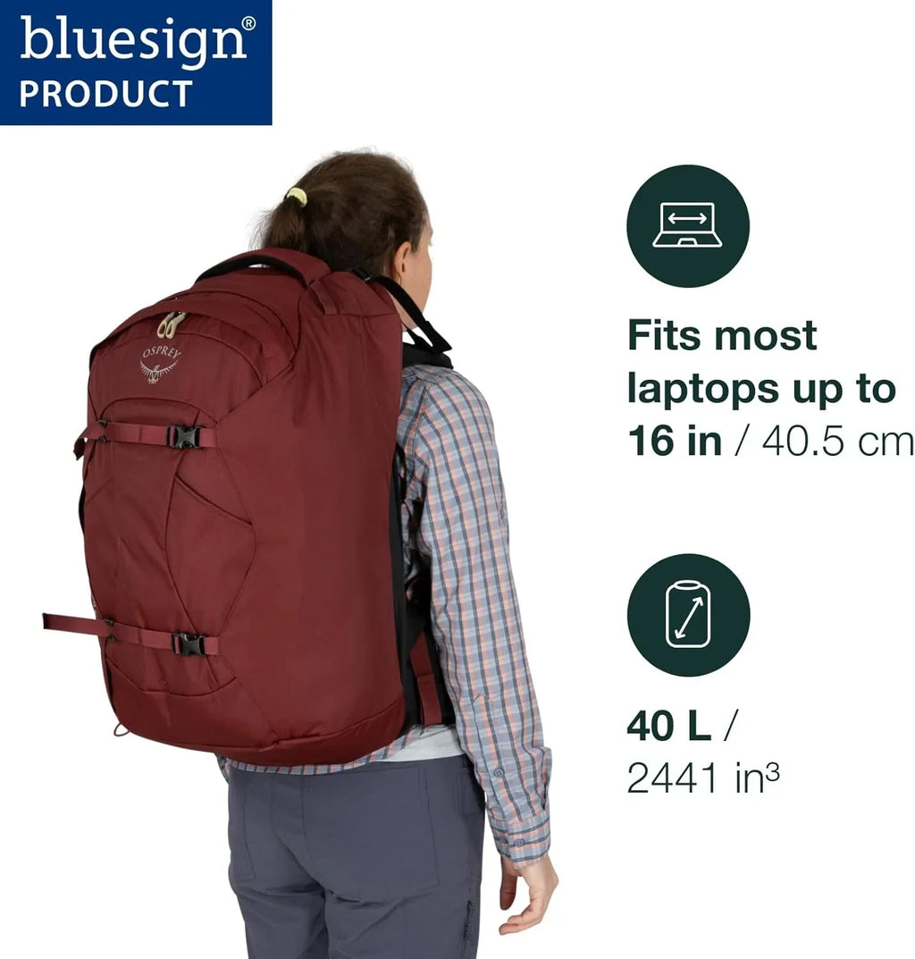 Nouveauté 2026 – Sac à dos de voyage pour femme Osprey Fairview 40L - Bleu nuit d'hiver